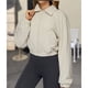 thumbnail image 4 of Chaqueta Corta Holgada para Mujer, con Cremallera, Cortavientos, Cálida, Ideal para Deportes Al Aire Libre y Correr Arroz con Albaricoque L, 4 of 7