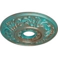 thumbnail image 3 of Ekena Millwork 18"OD x 3 1/2"ID x 1"P Valletta Ceiling Medallion (Fits Canopies up to 3 1/2"), Hand-Painted Copper Green Patina, 3 of 6