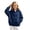 Navy, variant on Girls Solid Color Full Zip Hooded Sweatshirt, Kids Zip‑Up Hoodie Jacket, Loose Fit Casual Outerwear Tops for Autumn Winter Daily School Outdoor Travel Wear(Pink,7-8 Years)
