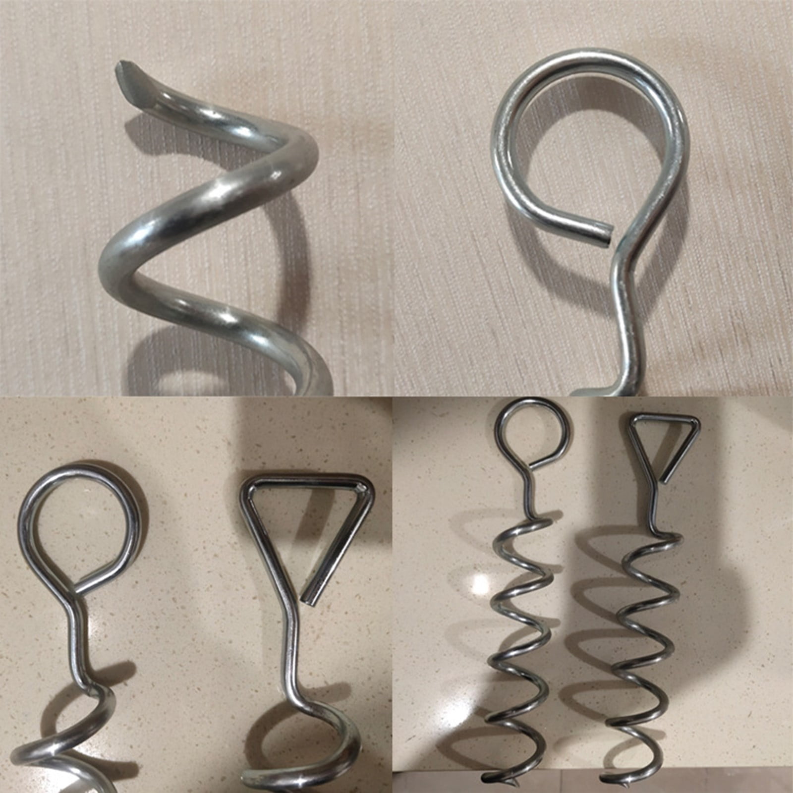 LIANGXR 4Pcs Portable Corkscrew Shape Trampoline Stakes Tent Stake Anchors Spirals Ground Anchors Tent Accessories Easy to Use