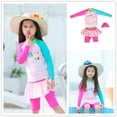 thumbnail image 1 of Traje de baño infantil con protección solar, bonito traje de surf de aguas termales de tres piezas para bebés y estudiantes, de manga larga, dividido, para niños pequeños, medianos y grandes, 1 of 6