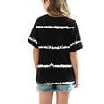 thumbnail image 5 of Frwgonr Girls Shirts Soft Striped Tees Kids Tshirts Clothes Summer Tops T-Shirt Black, Size 5-15 Years, 5 of 6