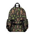thumbnail image 3 of Bigfoot and Tree Black Pattern Cute School Backpack Bag for School with Padded Back and Adjustable Shoulder Straps 15.25"x11.5"x5.25", 3 of 5