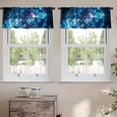 thumbnail image 2 of LALILO Kitchen Curtain Valance Spherical Planet Bubbles Rod Pocket Window Curtain 52"x 18" Set of 2, 2 of 7