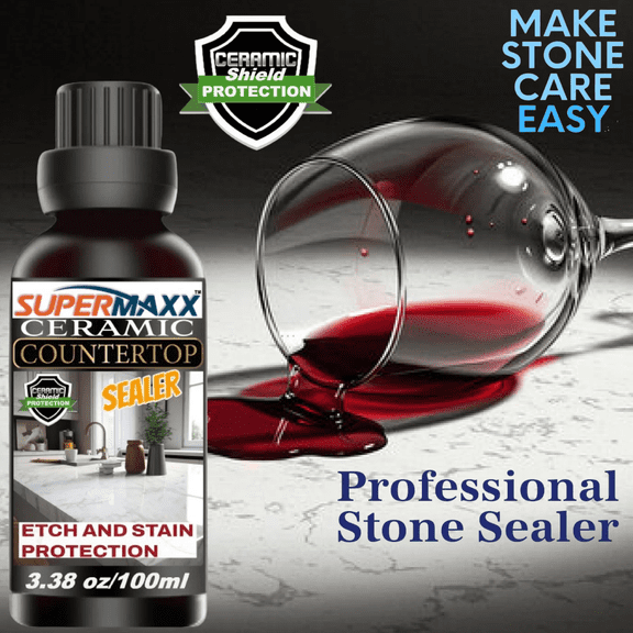 COUNTERTOP SEALER PROFESSIONAL GRANITE, STONE, MARBLE POLYCERAMIC PROTECTION - 3.38oz/100ml - 69.95