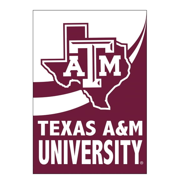 Texas A&M Burlap Flag House Size