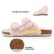 thumbnail image 2 of Zapatilla FITORY para mujer con punta abierta, piel de conejo sintética, color rosa, talla 11, 2 of 7