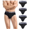thumbnail image 1 of Calzoncillos Wirarpa Modal No Fly para hombre, paquete de 4, negros, 1 of 5