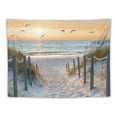 thumbnail image 5 of Autua Ocean beach tapestry sunset seabird seaside grass wall tapestry nature landscape tapestry bedroom living room dormitory decoration 40x30inch, 5 of 6