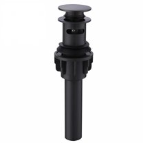 ACDANC Bathroom Drain with Overflow Bathroom Stopper Up Drain Assembly for Bathroom Vanity Faucet Polished Plastic Rapid Draining with Hair Catcher Anti Clog for Home & Kitchen Black