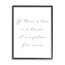 Stupell Industries Minimal Love In A House Inspirational Painting Black Framed Art Print Wall Art, 24 x 30