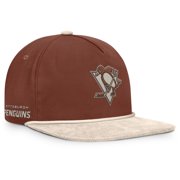 Men's Fanatics Brown/Cream Pittsburgh Penguins Reminisce Vintage Adjustable-Hat
