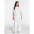 thumbnail image 2 of Way to Celebrate Women's Hacci Knit Short Sleeve Sleep Top, Sizes XS to 3X, 2 of 5