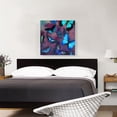 thumbnail image 2 of ARTCANVAS Blue Black Butterfly Wings Insect Purple Canvas Art Print - Size: 26" x 26" (0.75" Deep), 2 of 9