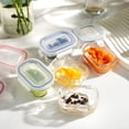 thumbnail image 3 of GENICOOK Borosilicate Glass Small Baby-Size Meal and Food Storage Containers, Rectangular Shape - 12 pc Set (6 Containers - 6 Matching Lids), 3 of 4