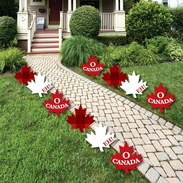 Canada Day Maple Leaf Lawn Decorations Outdoor Canadian Party Yard