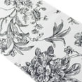 thumbnail image 3 of Efavormart Polyester Table Runner 12"x108" White with Black French Toile Floral Print - Exquisite Reusable Table Décor, 3 of 4