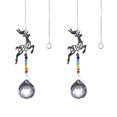 thumbnail image 1 of Paquete de 2 atrapasoles de cristal con ciervo para ventana, balcón, cocina, decoración de jardín, regalo, 1 of 5