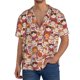thumbnail image 1 of Fotbe Maneki-Neko Cats Camisa Estampada de Manga Corta para Hombre, Casual de Verano, Estilo Playero, Sin Arrugas-4X-Large, 1 of 5