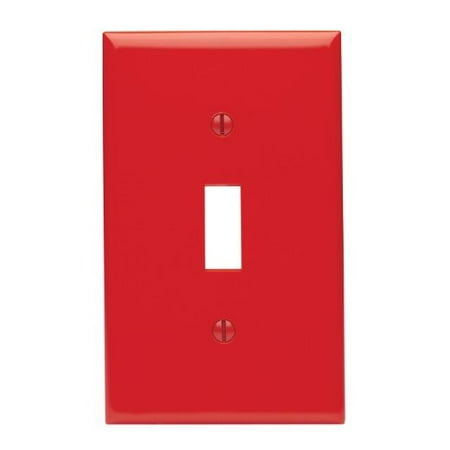 Leviton 80701 R Red Nylon Single Gang Toggle Light Switch Wall Plate Leviton 80701 R Red Nylon Single Gang Toggle Light Switch Wall Plate