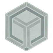 SomerTile Odda Hex Decor Geo Encaustic 5-7/8 in. x 6-3/4 in. Porcelain Floor and Wall Tile (6.63 sq. ft. / case)