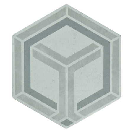SomerTile Odda Hex Decor Geo Encaustic 5-7/8 in. x 6-3/4 in. Porcelain Floor and Wall Tile (6.63 sq. ft. / case)