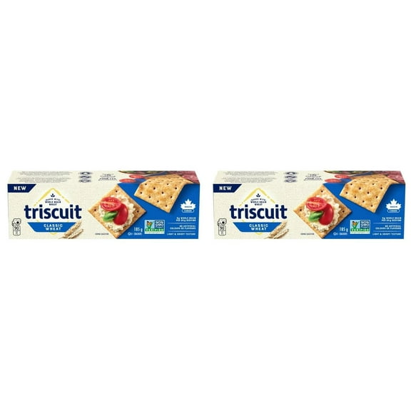 Triscuit, Classic Wheat Crackers, Light and Crispy Texture, 185g (2 Pack)