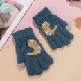 thumbnail image 2 of TAIAOJING Kids Winter Warm Sports Gloves Toddler Soft Cartoon Dinosaur Gloves Baby Boys Girls Knit Fingerless Mitten, 2 of 5