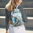 thumbnail image 6 of Picia Let's go Travel Around the World Printed Canvas Daypack - Stylish and Durable Vintage Compact Backpack - Class, Work, Travel, or Laptop Bookbag,Organized Compartments-Medium, 6 of 6