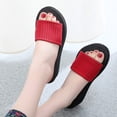 thumbnail image 3 of Women Summer Bohemian Open Toe Fashion Non-Slip Wedge Slippers Sequin Beach Shoe, 3 of 9