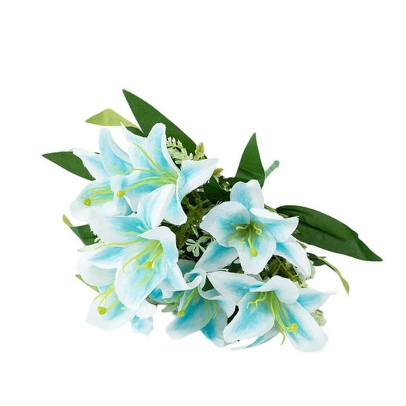 Clearance Artificial flowers under $5,Artificial Seven Pronged Of The Valley Bouquet Elegant Flower Arrangement For Home Living Rooms And Wedding Venues Delicate Ornamental Flowers