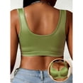 thumbnail image 3 of Alun Postoperative Bras for Women Front Closure Compression Sport Bra Wireless Seamless Bralette with Adjustable Straps Lightweight Breathable Everyday Wear Green L, 3 of 3