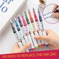 thumbnail image 3 of 0.5mm F /0.38mm EF Extra Fine Nib Disposable Classic Fountain Pens For Writing For Student Office Painting & Creative Projects EF-Green 12pcs, 3 of 6