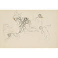 thumbnail image 2 of Henryk Siemiradzki 18x13 Black Ornate Wood Framed Double Matted Museum Art Print Titled - Sketches to the Ceiling of 'Andromeda'; Group with the Goddess, Sketch of Perseus (1883-1884), 2 of 5