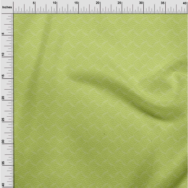 oneOone Cotton Poplin Fabric Shell Geometric Sashiko Print Fabric by The Yard 42 Inch Wide