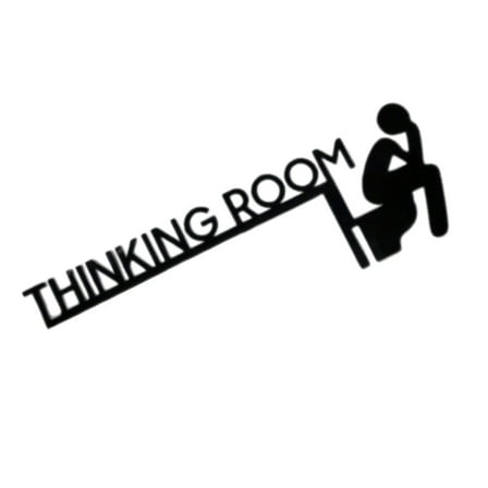 ROCKROK Metal Wall Art Wall Sculpture THINKING ROOM Wall Hanging Art Decoration