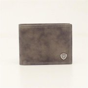Ariat A3545006 Mens Shield Bifold Concho Wallet, Grey