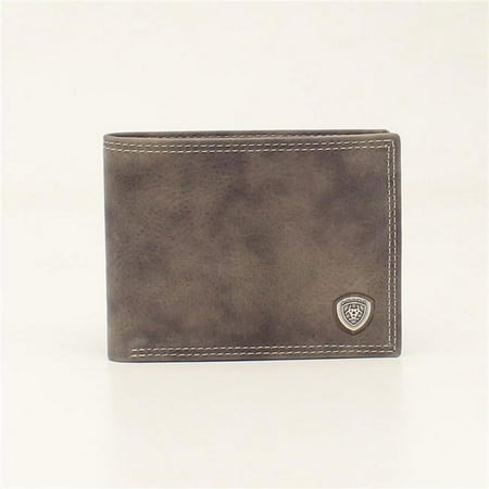 Ariat A3545006 Mens Shield Bifold Concho Wallet, Grey