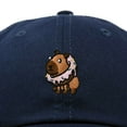 thumbnail image 2 of Dalix Capybara Donut Cap Embroidered Dad Baseball Hat Cotton Adjustable Womens in Navy Blue, 2 of 5