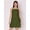 Olive, variant on Women's Solid Mini Dotted Dress Sleeveless High Rise Cowl Neck Multi Layered Party Wear Strappy Short Dress
