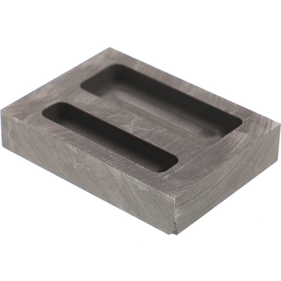 Graphite Ingot Mold for Melting Gold and Casting Copper Aluminum with 2 Holes