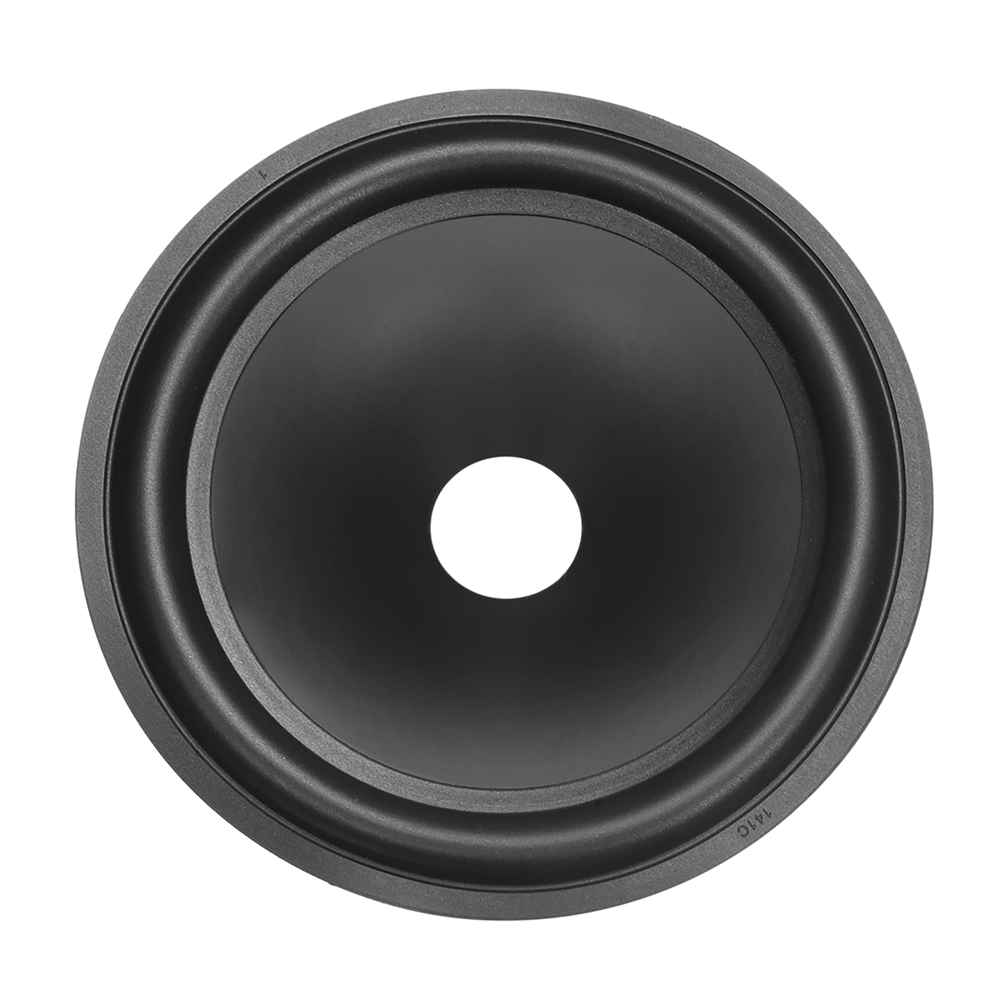 6' Paper Speaker Cone Subwoofer Drum Paper 1' Voice Coil Diameter with Rubber Surround Matte Black
