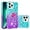 Bluish Violet, variant on Cute Clear Case for iPhone 14 Pro Max with Ring Kickstand, Bling Gradient Quicksand Glitter Flowing Liquid Floating Case Cover for iPhone 14 Pro Max JB Powder Blue