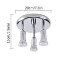 thumbnail image 3 of jesticaly 3 Way Round Plate Ceiling Cabinet Rotatable LED Light Bulbs Home Lighting Warm White Light chrome Warm White Light, 3 of 6