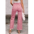 thumbnail image 2 of I AM A FASHION JUNKY Rose Leopard Frayed Edge Wide Leg High Waist Jeans, 2 of 11