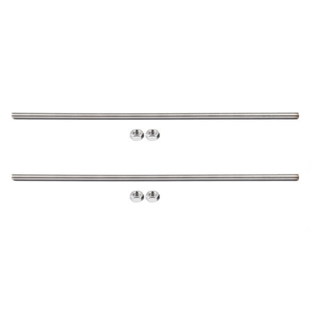 

2X 320mm x M8 Stainless Steel Thread Bar Rod Silver Tone