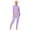 Lavender, variant on Women's Long Sleeve Alzheimer Anti-Strip Jumpsuit One Piece Loose Fit Nursing Rompers Lavender M