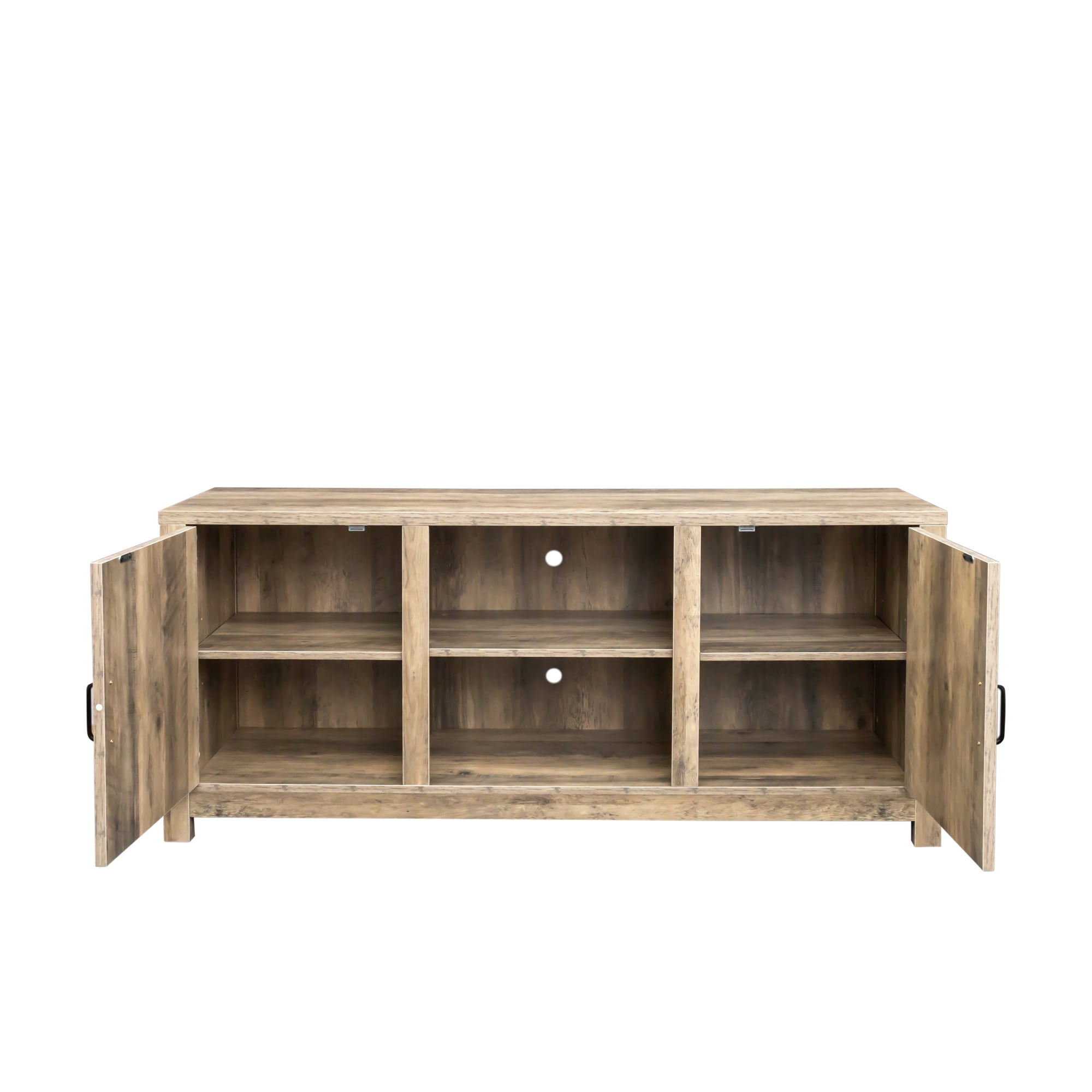 SUGIFT Modern Farmhouse TV Stand Rustic Barn Two-Door TV Cabinet for TVs up to 65", Gray Wash