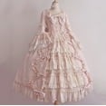 thumbnail image 4 of Babysbule Dresses for Women Fashion Womenl Vintage Gothic Court Gown Cake Skirt Lace Clashing Dress, 4 of 5