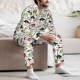 thumbnail image 7 of Sikiie Dinosaur Mens Pajama Set, Soft Warm Long Sleeve Sleepwear, Cozy Button-Down Pjs for Men-Medium, 7 of 7